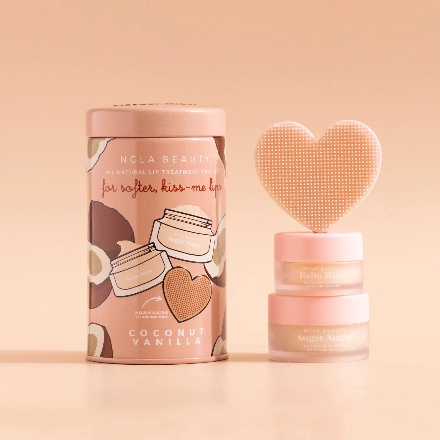 NCLA BEAUTY Lip Care Duo + Lip Scruber Coconut Vanilla