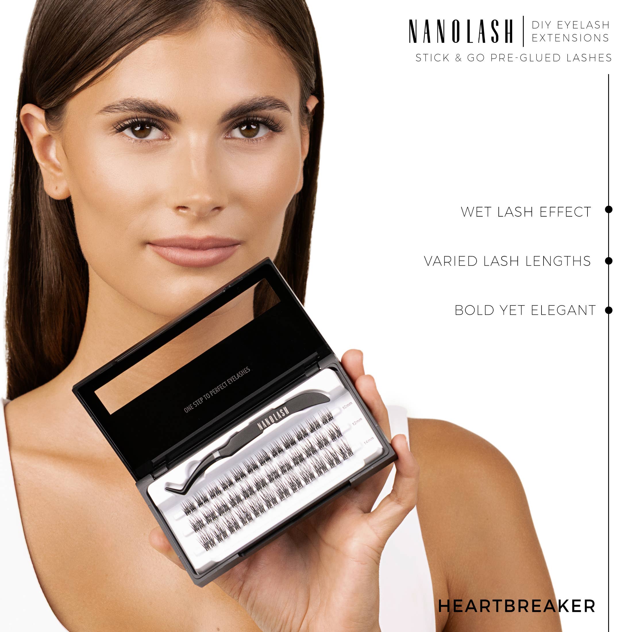 NANOLASH DIY Eyelash Extension INNOCENT - Pre-Glued lashes