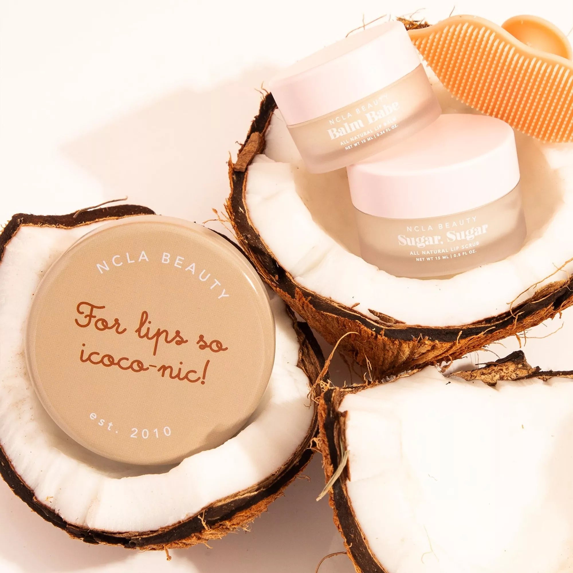 NCLA BEAUTY Lip Care Duo + Lip Scruber Coconut Vanilla