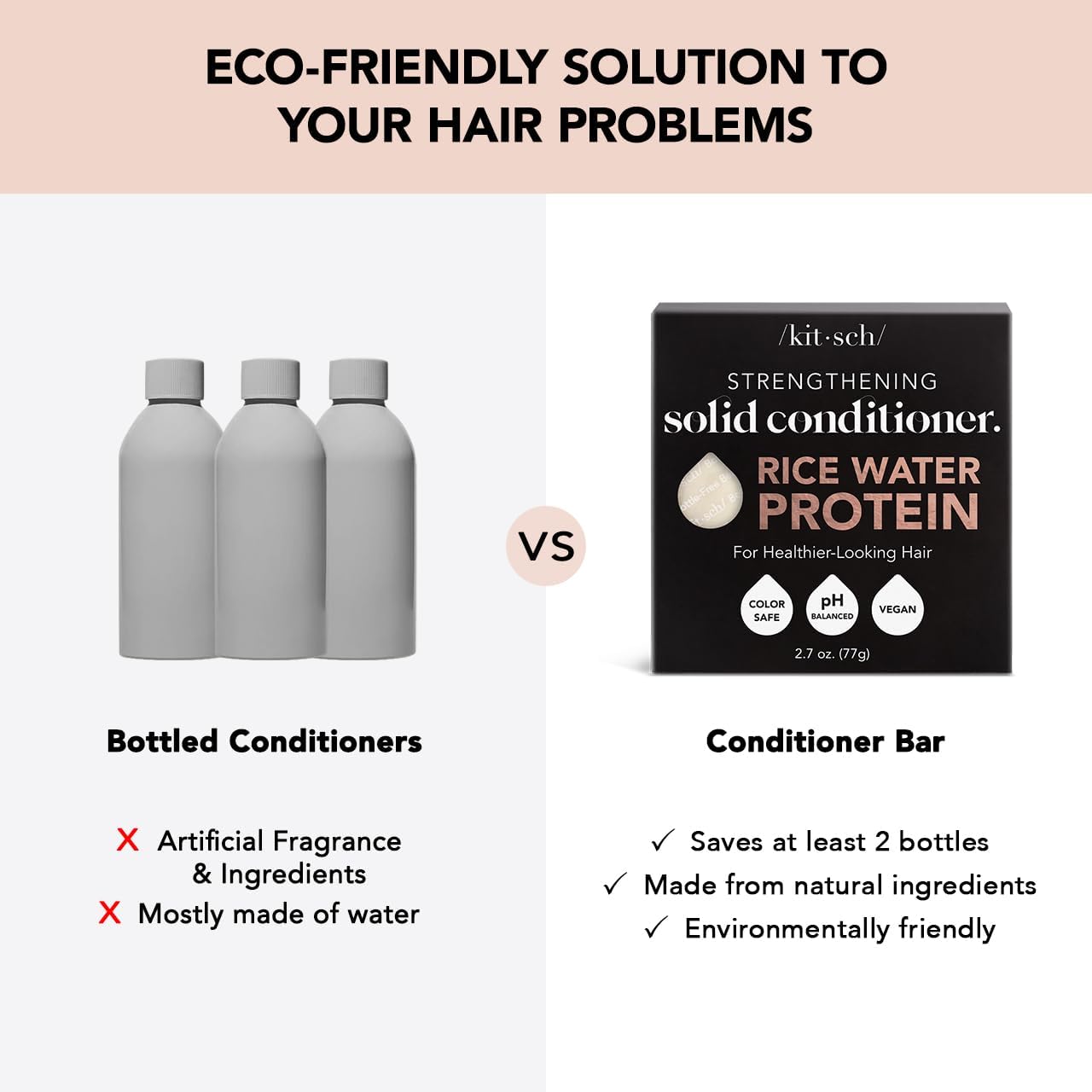 KITSCH Coconut Oil Shampoo & Conditioner Duo for Dry/ Curly Hair