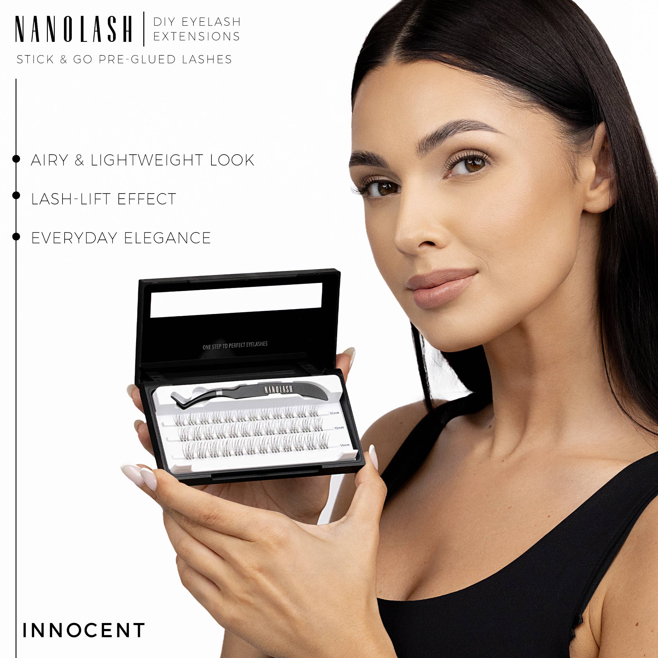 NANOLASH DIY Eyelash Extension INNOCENT - Pre-Glued lashes