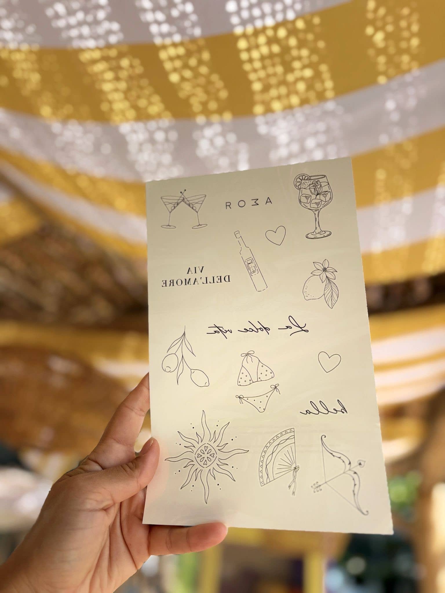 SIOOU Temporary Tattoos Dolce Vita