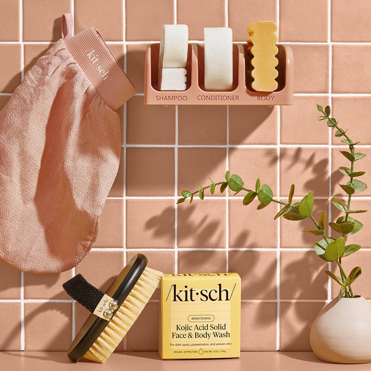 Kitsch - Sapone Solido all’Acido Cogico per Viso e Corpo | Uniforma l’incarnato e attenua macchie e cicatrici - Nutriente e Idratante