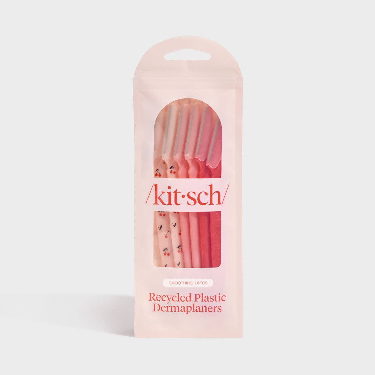 Kitsch - Cherry Blossom Dermaplaning Face Razors (6-pack) in recycled plastic | exfoliates, removes dead skin cells and peach fuzz, reduces imperfections