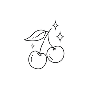 SIOOU - Tatuaje temporal de cereza (x5)