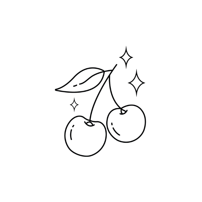 SIOOU Temporary Tattoo Cherry (x5)