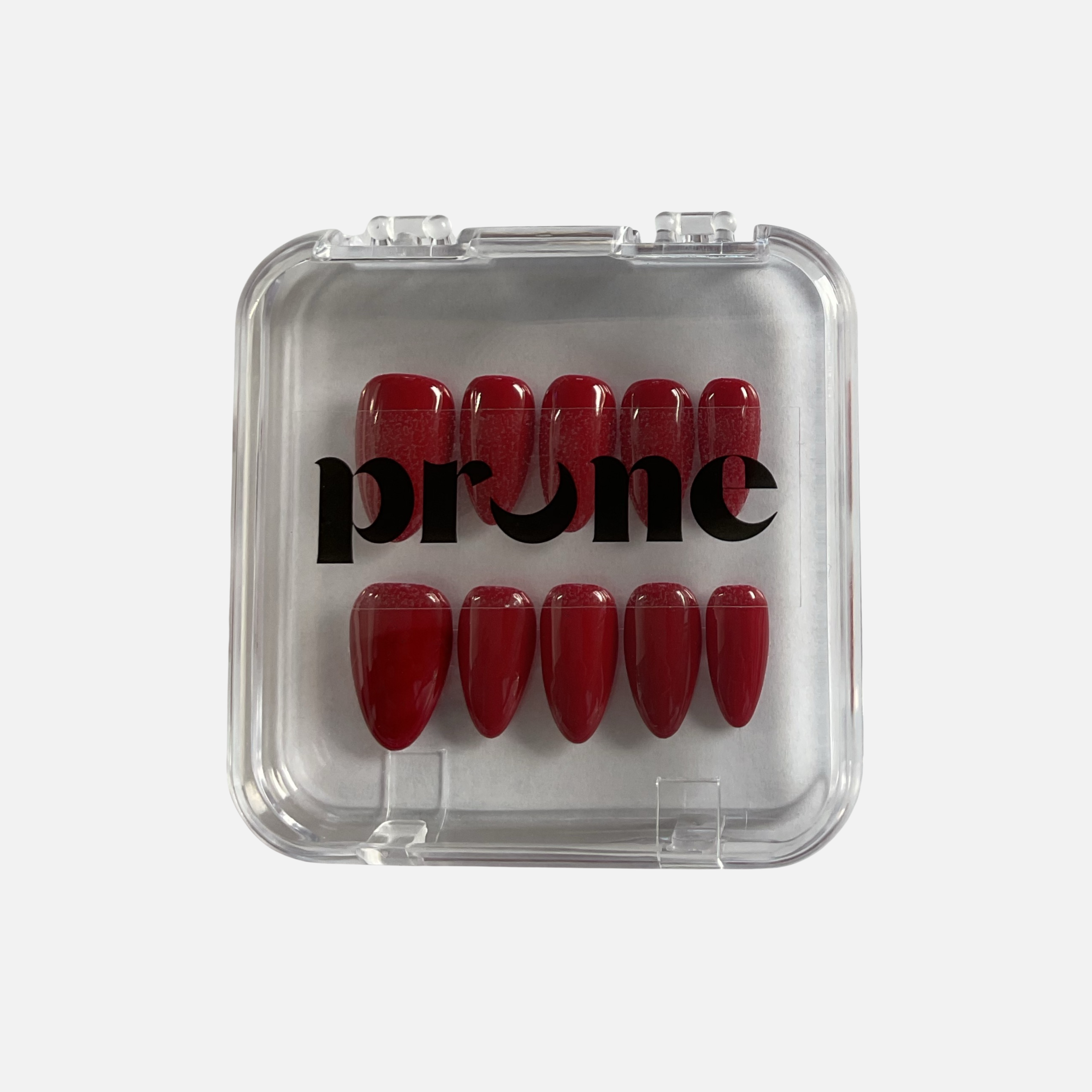PRUNE BEAUTY – Handmade Press-On Nails | Red | Sizes and Shapes Available