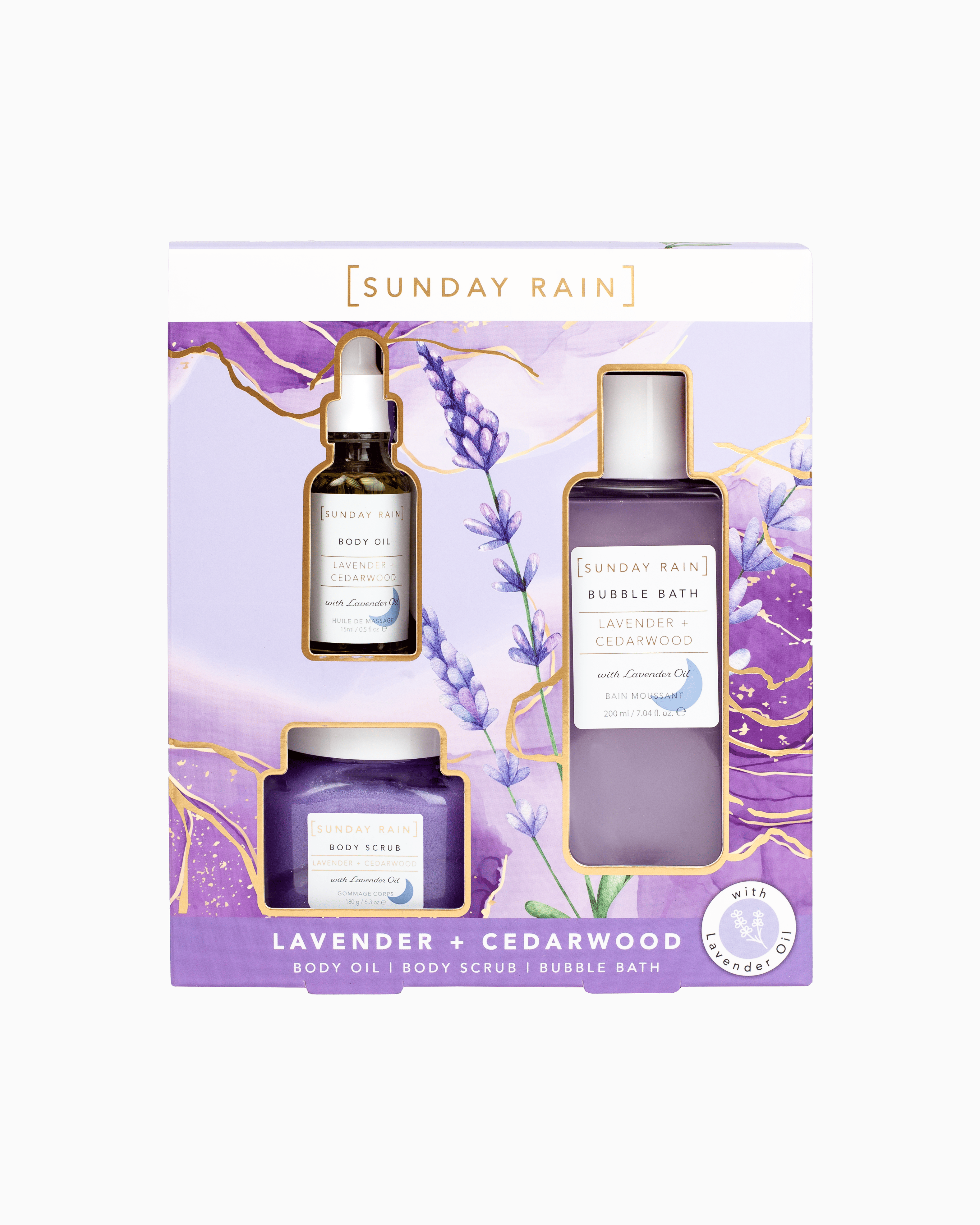 SUNDAY RAIN - Lavande + Bois de cèdre Trio Relax