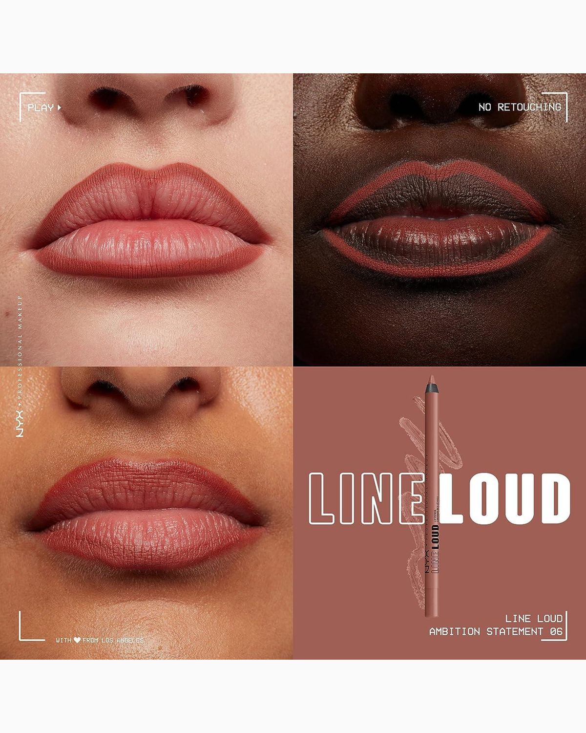 NYX Professional Makeup - Line Loud Longwear Lip Liner (06, Ambition Statement)