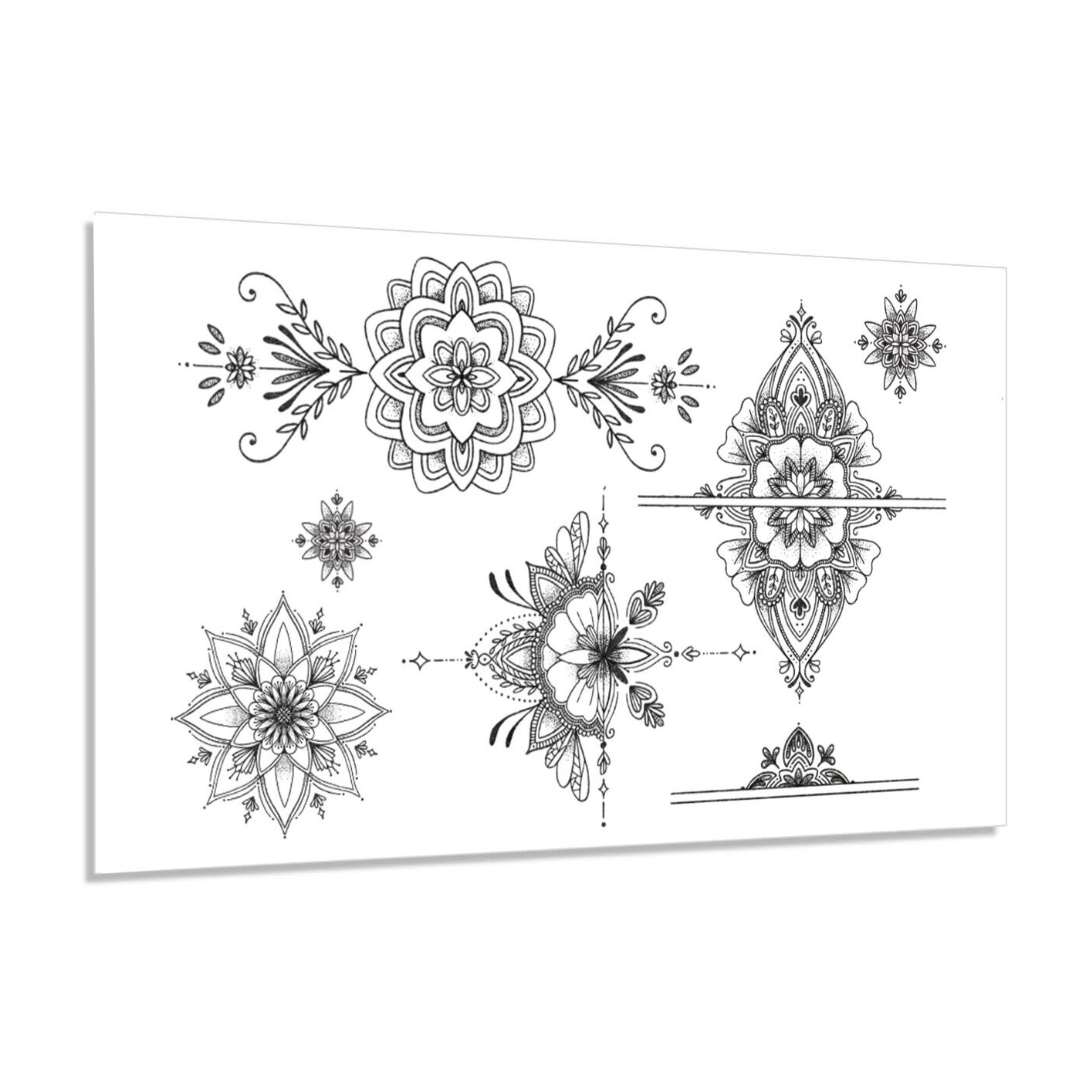 SIOOU Temporary Tattoos Mandalas