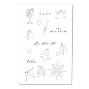 SIOOU Temporary Tattoos Dolce Vita