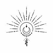 SIOOU - Tatuaje temporal de luna (x5)