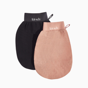 Kitsch - Set de 2 Guantes Exfoliantes Negro & Terracota | Exfolia y Elimina las Células Muertas