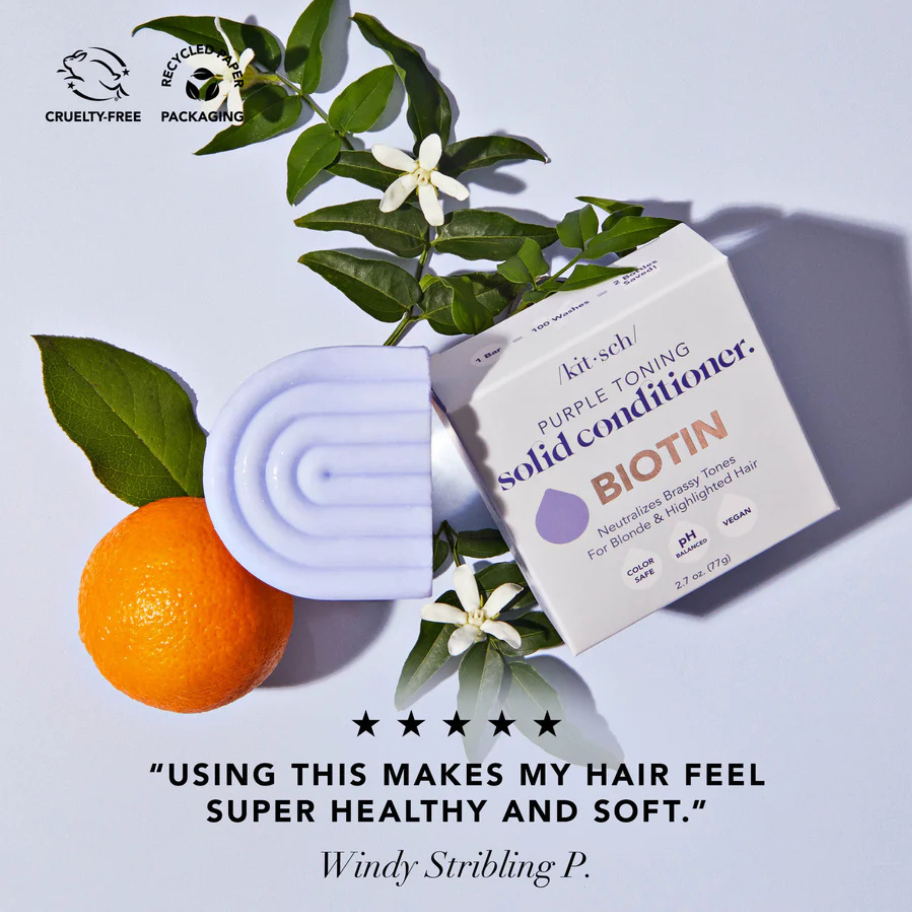 KITSCH Purple Toning Shampoo & Conditioner Duo for Blonde Hair