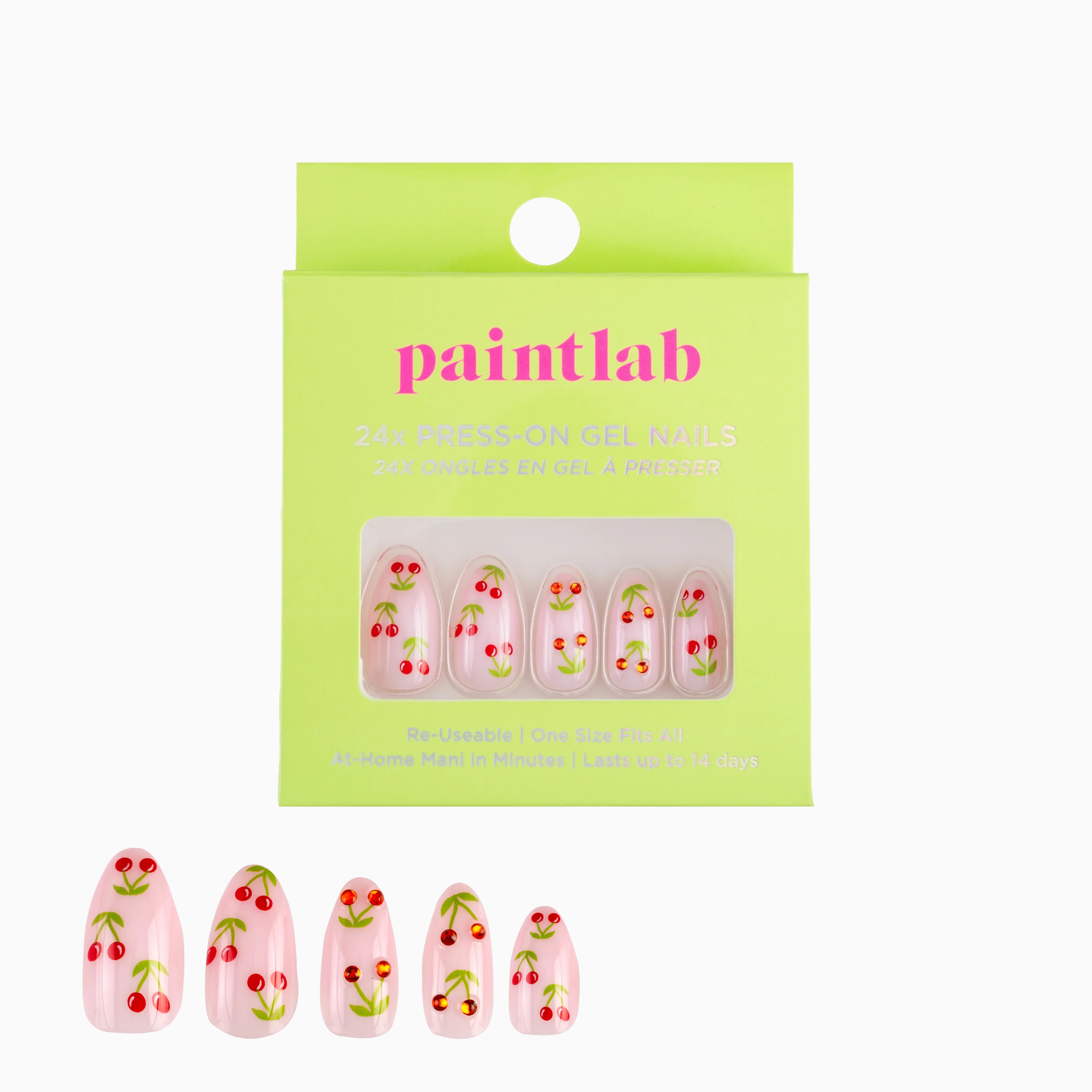 Press-On Nails PaintLab Cherry Bomb