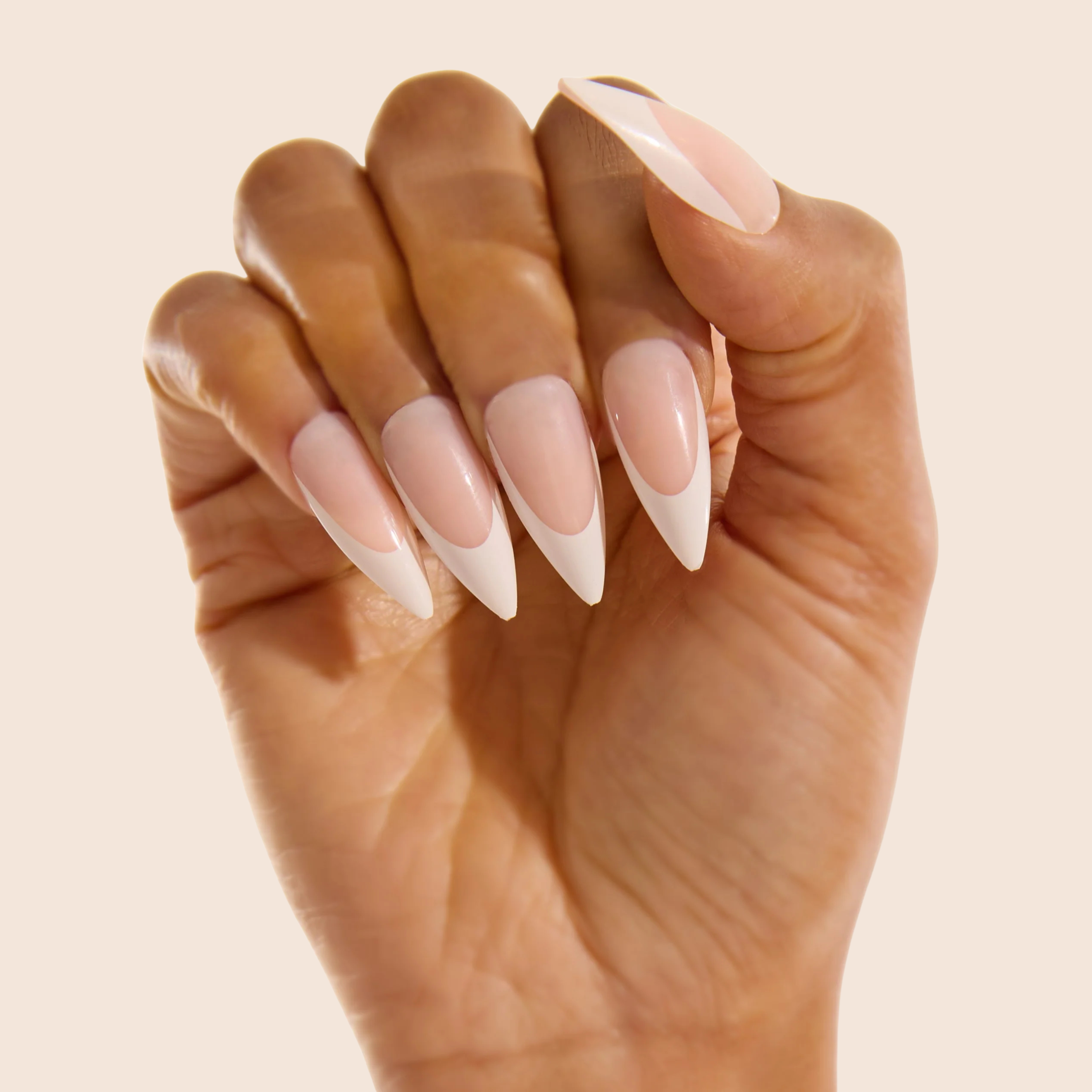 PAINTLAB - Reusable Gel Press-On Nails "French Stiletto"