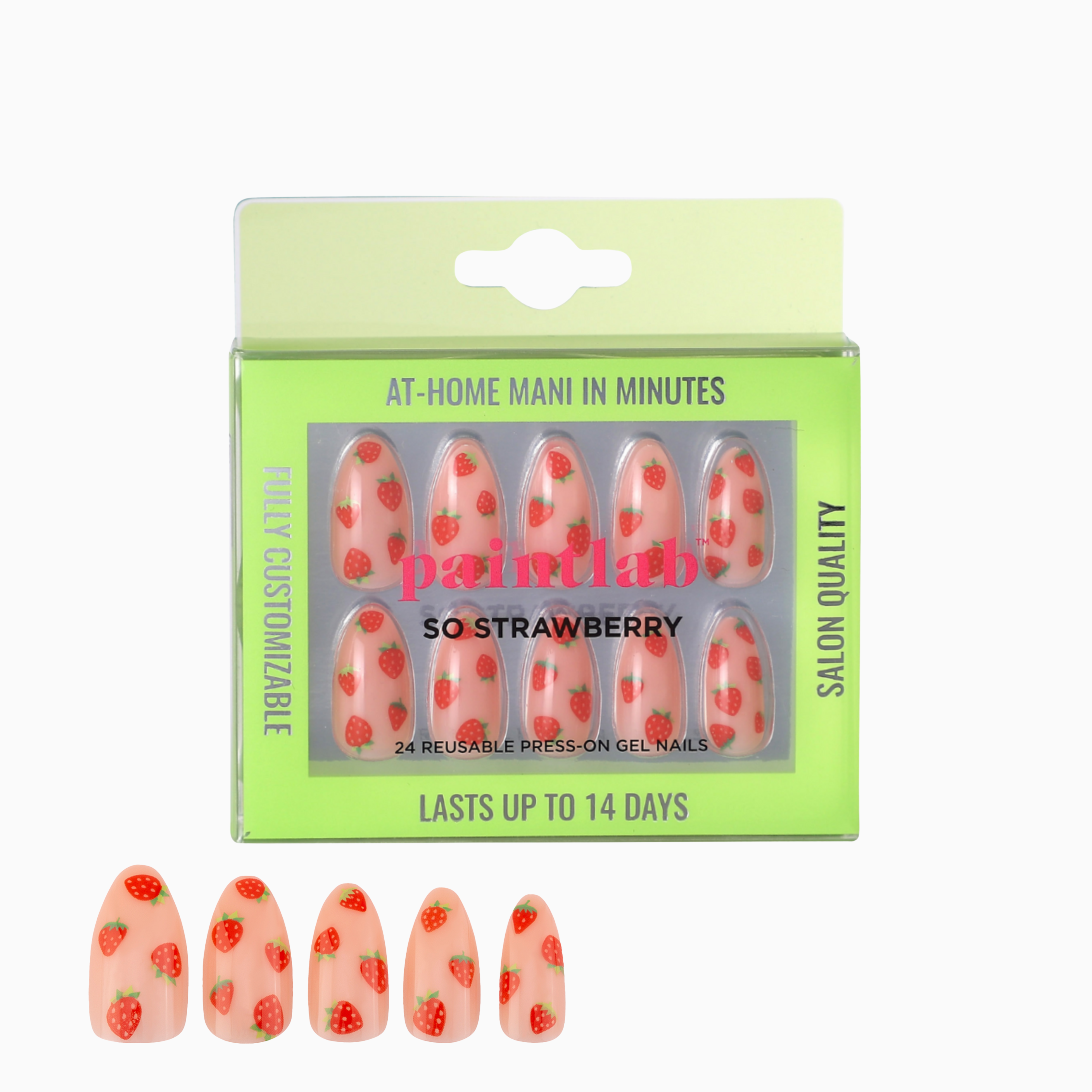 Press-On Nails PaintLab So Strawberry