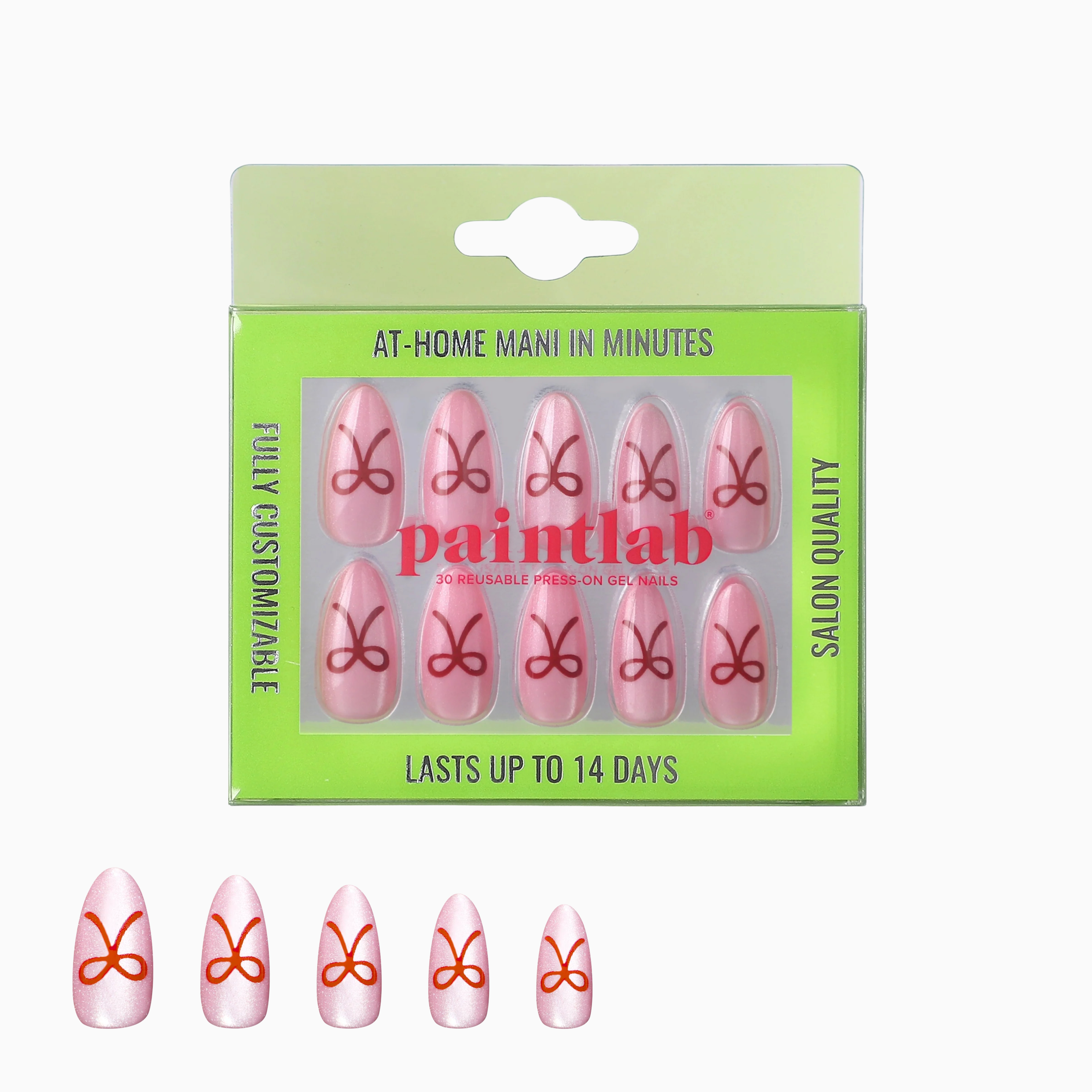 Press-On Nails PaintLab Coquette Bow