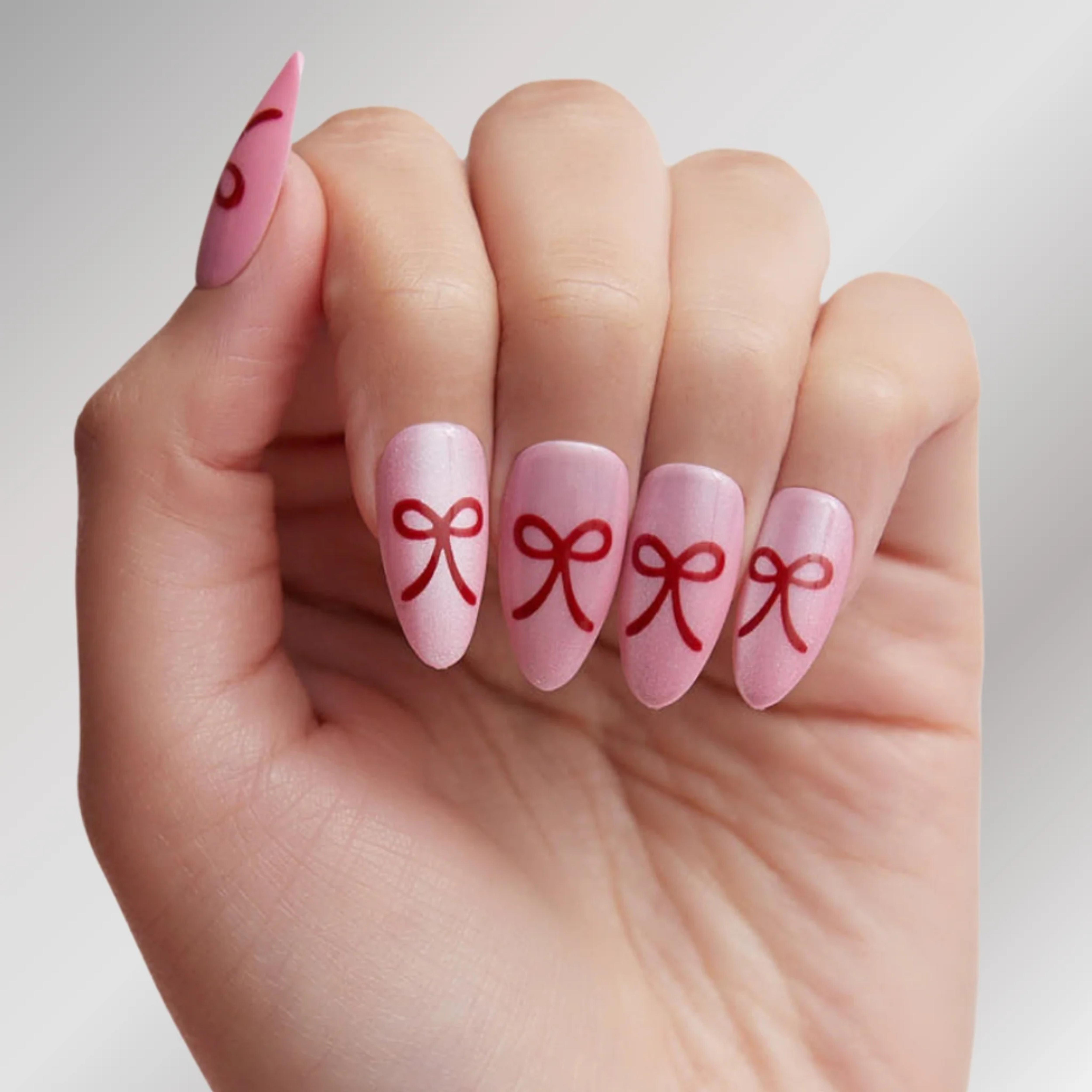 Press-On Nails PaintLab Coquette Bow