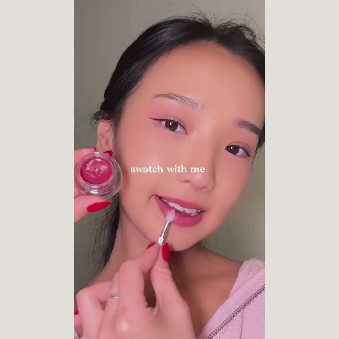 Load video: Never Been Kissed Lip Gloss Balm - Hush Hush